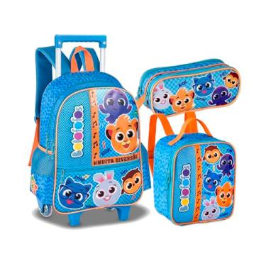 Imagem de Kit Mochila Bolofofos Youtube Rodinha Lancheira Estojo