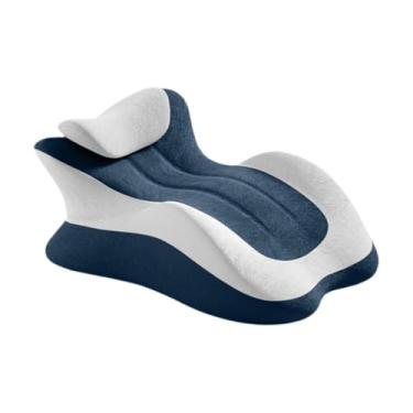 Imagem de SiaBiced Almofada de cunha para cama com design ergonômico, almofada triangular para dormir e ler, Cinza Azulado