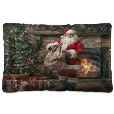 Imagem de SEHANY Cama de Natal para cães e gatos com fundo antiderrapante, cama de canil, colchão macio para animais de estimação, lavável, para cães pequenos, médios e grandes, gatos, 91 x 61 cm