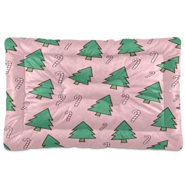 Imagem de Blueangle Cama para cachorro de árvore de Natal ultra macia e calmante para cães pequenos, cama retangular confortável para animais de estimação, 61 x 45 cm (854)