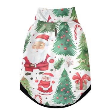 Imagem de SEHANY Casaco de Natal para cães pequenos, super quente, à prova de vento, jaqueta de inverno, macia, aconchegante para animais de estimação, moletom para clima frio na neve com trela, casaco para