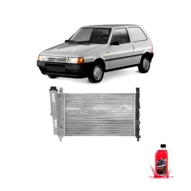 Imagem de Kit Radiador Uno 1.5 1987/1993 Com Aditivo Paraflu Rosa 1L