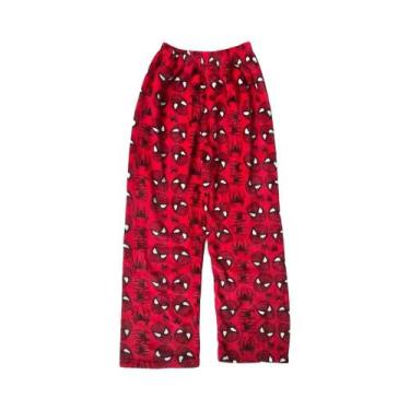 Imagem de Calças De Pijama Flaneladas Y2K Hello Kitty SpiderMan, Confortáveis E 