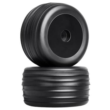 Imagem de Hobbyfire PreGlued 1/18 Buggy Tires 2PCS Front Tires 8mm Hex Wheels for Wltoys Losi Mini-T 2.0 HPI HSP 1/18 RC Off-Road Car (Black Rims)