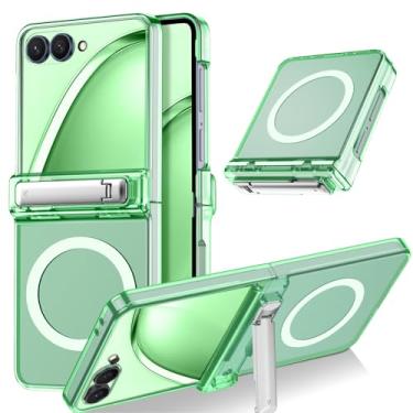 Imagem de Casetego Capa magnética para Galaxy Z Flip 7, [compatível com MagSafe] [Protetor de tela embutido] [Suporte] [Proteção de dobradiça] Capa feminina fina à prova de choque para Samsung Galaxy Z Flip 7