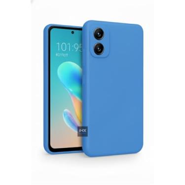 Imagem de Capa Capinha Case Compatível Motorola Moto G84 – Silicone Aveludado Premium, Anti Impacto, Reforçada e com Proteção de Câmera (AZUL PISCINA)