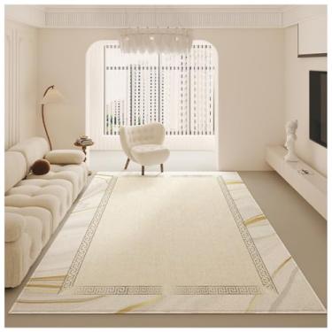 Imagem de SPXMQSS Tapete para quarto, tapete antiderrapante lavável para sala de estar, tapete de caxemira sintética resistente ao desgaste, para sala de estar, sala de jantar, escritório, 200 x 250 cm