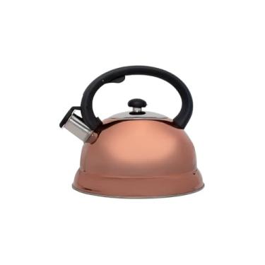 Imagem de Crown Chaleira Inox Com Apito, Bronze, 3 Litros, Aço Inox, Base Larga, Fogão à Gás, Elétrico e Indução