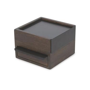 Imagem de Mini Porta Joias Caixa Organizadora Stowit Nogueira Preto Umbra