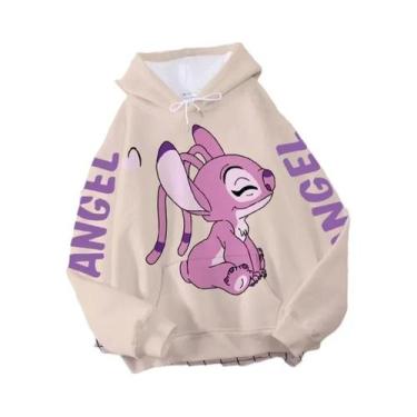 Imagem de Moletom Unissex Disney Stitch Angel Monster Com Capuz E Bolso Para Mul
