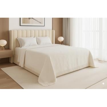 Imagem de Colcha Luxo para Cama Queen King Manta Xale Casal Mandacaru Algodão Quarto Sala 2,60 x 2,20 m (CRU)