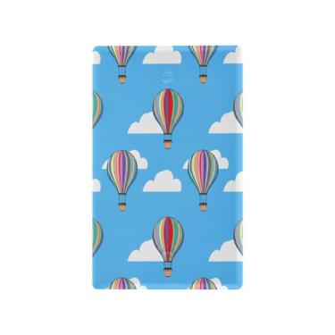 Imagem de Wassud Balões de ar quente coloridos interruptor de luz placa decorativa para tomada placa de parede para tomadas elétricas em branco 4,53 x 2,76 polegadas