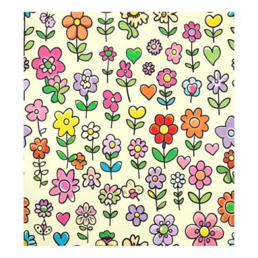 Imagem de Qilmy Capa magnética para máquina de lavar louça com fragmentos florais estilo fresco, 58 x 66 cm, capa decorativa para geladeira para porta frontal, adesivo, máquina de lavar, painel de geladeira