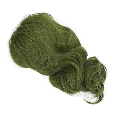 Imagem de Luqeeg Peruca Curta Encaracolada Verde Vibrante para Festas Divertidas, Cabelo Sintético de Alta Temperatura