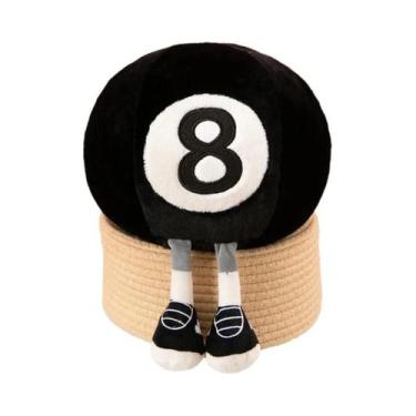 Imagem de Brinquedos De Pelúcia Esportivos Bola 8 Preta Futebol Basquete Voleibo