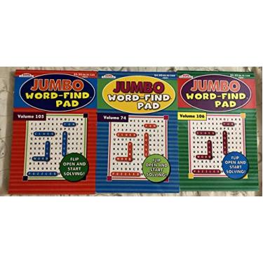 Imagem de Lot of 3 Kappa Jumbo Word-Find Pad Circle-A-Word Word Search Seek Puzzle Books 2017 2019