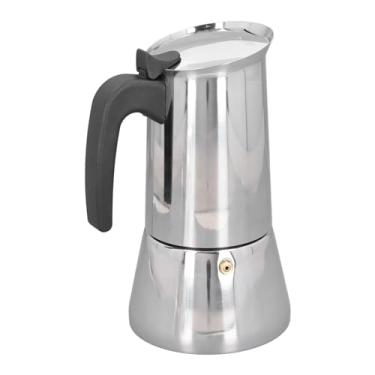 Imagem de TOPINCN Pote Moka de Aço Inoxidável, 6 Xícaras, Fogão, Máquina de café Expresso, Aço Inoxidável Cubano e Italiano, Cafeteira para Cooktops de Indução (2 xícara)