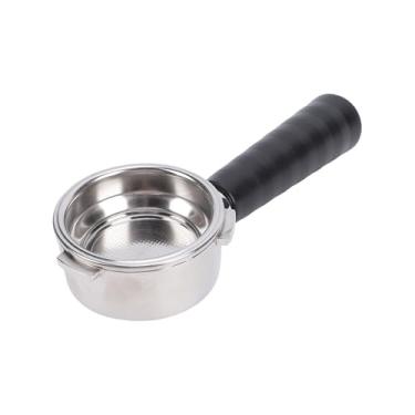 Imagem de HEEPDD Portafilter Sem Fundo, Peças de Reposição para Máquina de café Expresso Portafilter de café de 3 Orelhas Com Cesta Universal de 58 Mm para Extração Uniforme, Uso Profissional de Barista para