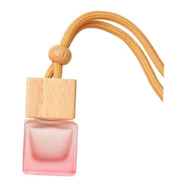 Imagem de BLWOTMOR Difusor de Aromas para Carro, Frasco de Vidro para Pendurar, 8 Ml, Função Decorativa, Adequado para Carro, Banheiro, Escritório E Quarto, Rosa, Tamanho real