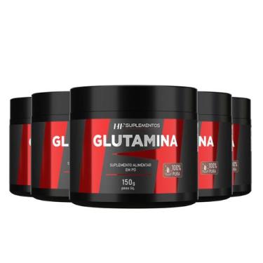 Imagem de 5x glutamina 150g hf suplementos