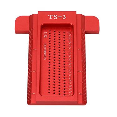 Imagem de Régua para escrita em madeira tipo T Ferramenta de marcação Medidor de posicionamento de furo em liga de alumínio para projetos DIY