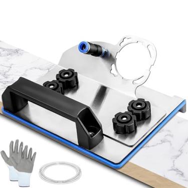 Imagem de Suporte para Esmerilhadeira, Suporte de Esmerilhadeira Angular para Corte de Chanfro de Ladrilhos de 45°, Uporte de Esmerilhadeira Angular de Aço Inoxidável, Ferramenta de Chanfro