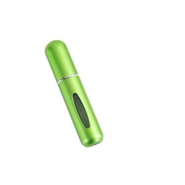 Imagem de 1 frasco atomizador de perfume de alumínio fosco, prensa autoescorvante, spray de névoa fina, portátil, recarregável para viagem, carro e bolso, verde fosco