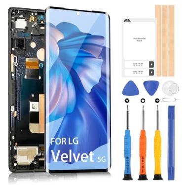 Imagem de Tela de substituição para LG Velvet 5G - LCD para LG Velvet 5G Digitalizador Touch Screen para LG Velvet 5G G900 Display LCD Sensor de Vidro Montagem com Ferramentas LM-G900 LM-G900N (Preto com