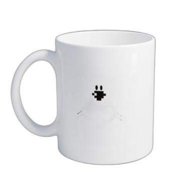 Imagem de Caneca Xícara de Café Porcelana 300ml Desenho Cachorro Estilo Pixel