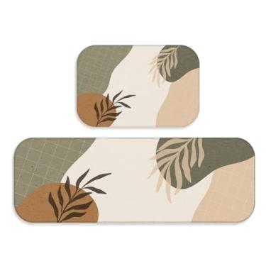 Imagem de Tapetes Cozinha Jogo 2 peças Modernos - Trilho + Passadeira - Antiderrapantes e Confortáveis(TPCOZ5134)