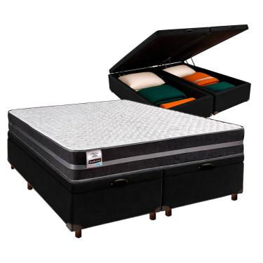 Imagem de Cama Box Bau + Colchão Queen Molas Ultralastic Bogota Inducol