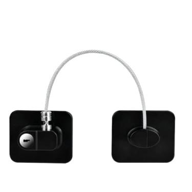 Imagem de Fechaduras de porta de janela de aço inoxidável, fechaduras de corrente de porta de janela, kits de fácil instalação, ferragens domésticas para janelas, portas, geladeiras, armários, cercas, portas