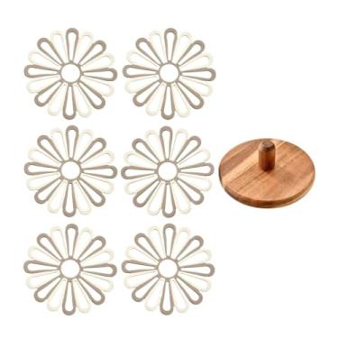 Imagem de 6 peças, jogo americano de silicone, multifuncional, impermeável, lavável, isolamento térmico, tapete para copos, para mesa de jantar, acessórios de cozinha, ideal para uso na cozinha de jantar