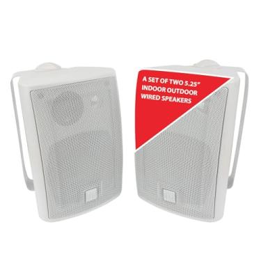 Imagem de Dual Electronics LU53PW Alto-falantes com monitor de estúdio de 3 vias para ambientes internos, externos e de estante com suportes giratórios e potência máxima de 125 watts (vendido em pares)