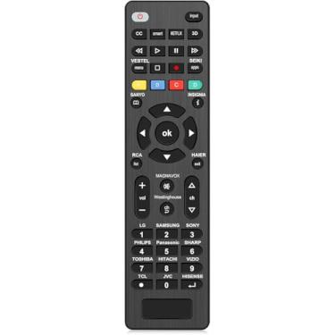 Imagem de Hujidar Controle remoto universal para Samsung, LG, Vizio, Sony, TCL, Insignia, Sharp, Philips, Panasonic, JVC, Hisense, Toshiba, Sanyo, Seiki e outras marcas de controle remoto de TV (controle remoto