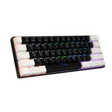 Imagem de Teclado Mecânico 61 Teclas Gamer RGB Portátil Compacto Com Fio para Escritório Empresarial Jogos