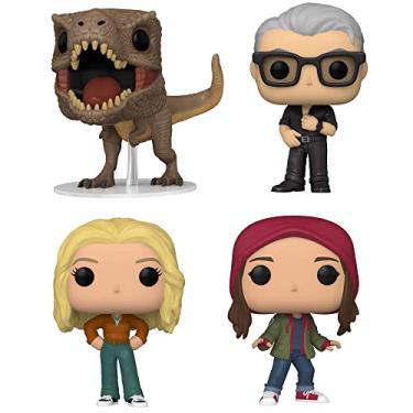 Imagem de Funko Pop! Movies: Jurassic World 3 Dominion Collectors Set - 4 Figure Set: T.Rex, Dr. Ian Malcolm, Dr. Ellie Sattler, Maisie