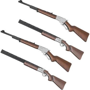 Imagem de 4pcs Miniature Gun Rifle Models for Dollhouse, 1/12 Scale Tiny Fake Sniper Accessory for Dollhouse Decoration, Mini Hunting Shotgun Figurine Miniatures Parts Items for Retro Garden Small Model Crafts