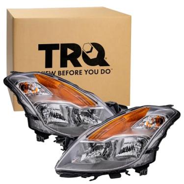 Imagem de TRQ Conjunto de montagem de faróis de halogênio compatíveis com Nissan Altima 2 portas 2008-2009 NI2502176 NI2503176