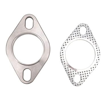 Imagem de Generic Kit de Conexão de Flange de Escape, 2 Parafusos Reduzem o Ruído Junta de Flange de Escape Universal 2 Polegadas para Cabeçotes Catback de Exaustão