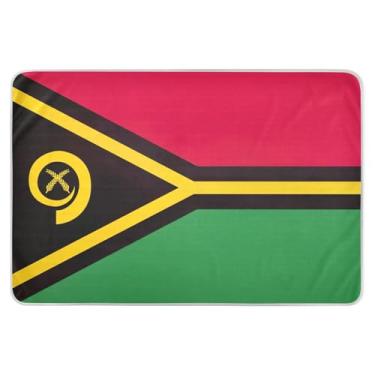 Imagem de Almofadas impermeáveis para cama com bandeira nacional de Vanuatu, almofadas de cama reutilizáveis, almofadas à prova d'água para cama