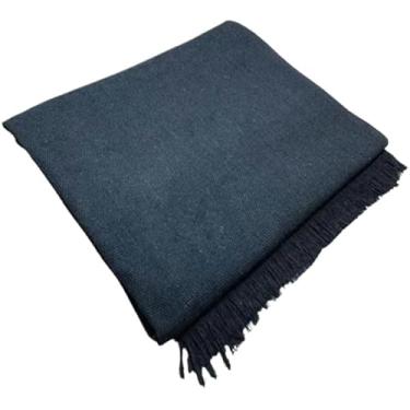 Imagem de Manta para Sofá Gigante 2,40x1,80m Casal Algodão Macio Decorativa(Preto)