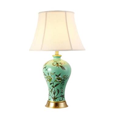 Imagem de Abajur de mesa de cerâmica pintado à mão, estilo americano rural, em porcelana chinesa, antigo, para sala de estar, vintage, para decoração de casamento, vaso para quarto.