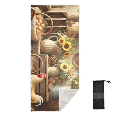 Imagem de Joitme Country Market Toalha de banho infantil bege, tamanho M, toalhas de banho para meninas, toalha de praia sem areia