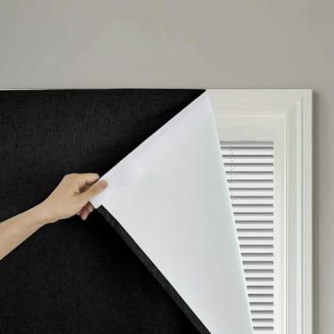 Imagem de Sovtfides Painel blackout Peel & Stick - Capa de janela com isolamento térmico para porta de vidro de pátio (L99 x C 152 cm, 1 painel, preto)