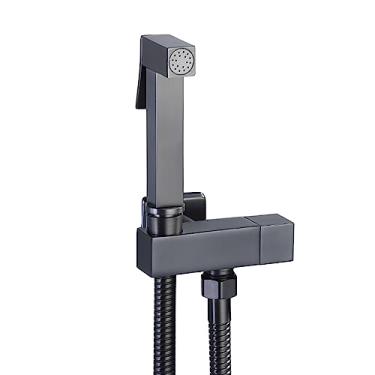 Imagem de Kit de pulverizador de bidê para vaso sanitário, jato de vaso sanitário portátil, bidê de pulverizador de vaso sanitário, conjunto complementar de spray de vaso sanitário de cobre, cinza (cinza