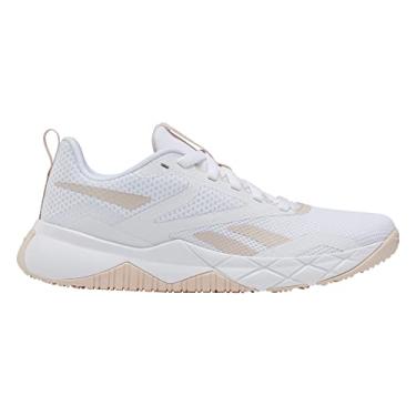 Imagem de Reebok Tênis de corrida feminino NFX Fitness Performance, Branco/possivelmente rosa, 40