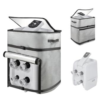 Imagem de UCEDER Capa De Bomba De Aquecedor De Spa Inflável Com Isolamento, Capa De Bomba De Hidromassagem À Prova D'Água Com Janela De Pvc Transparente, Capa De Isolamento Ecológica E Com Economia De Energia