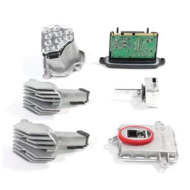 Imagem de 1 conjunto de kit de diodo de módulo de LED de lâmpada de lastro de xenônio lado esquerdo para BMW Série 5 2011 2012 2013 F10 528i 535i Sedan substituição OEM unidade de controle adaptável do farol