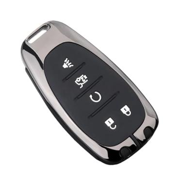 Imagem de 2020 Liga De Silicone Caso Capa Chave Do Carro Compatível com Chevrolet Malibu Equinox Cruze Camaro 2016 2017 2018 2019 Acessórios(Grey Key B Shell)